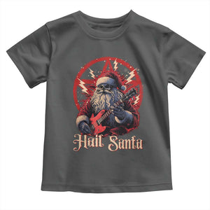 Funny Christmas Hail Santa Baby Shirt Sleigher Heavy Metal Xmas TS11 Dark Heather Print Your Wear