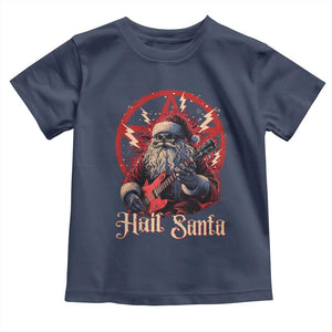 Funny Christmas Hail Santa Baby Shirt Sleigher Heavy Metal Xmas TS11 Navy Print Your Wear