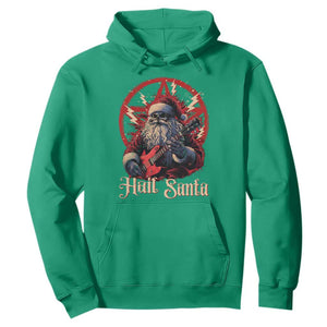 Funny Christmas Hail Santa Hoodie Sleigher Heavy Metal Xmas TS11 Irish Green Print Your Wear