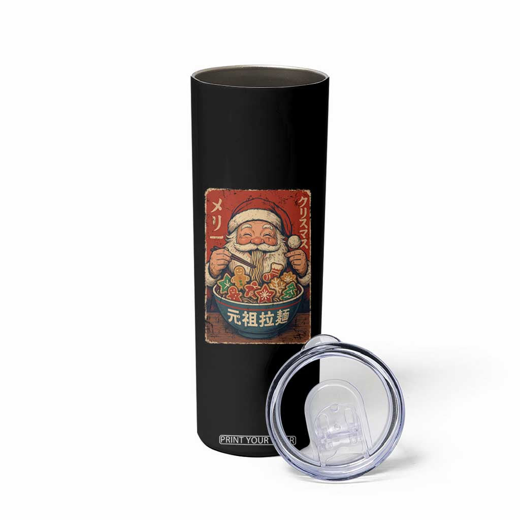 Santa Eating Ramen Noodles Japanese Christmas Skinny Tumbler TS11 Print Your Wear