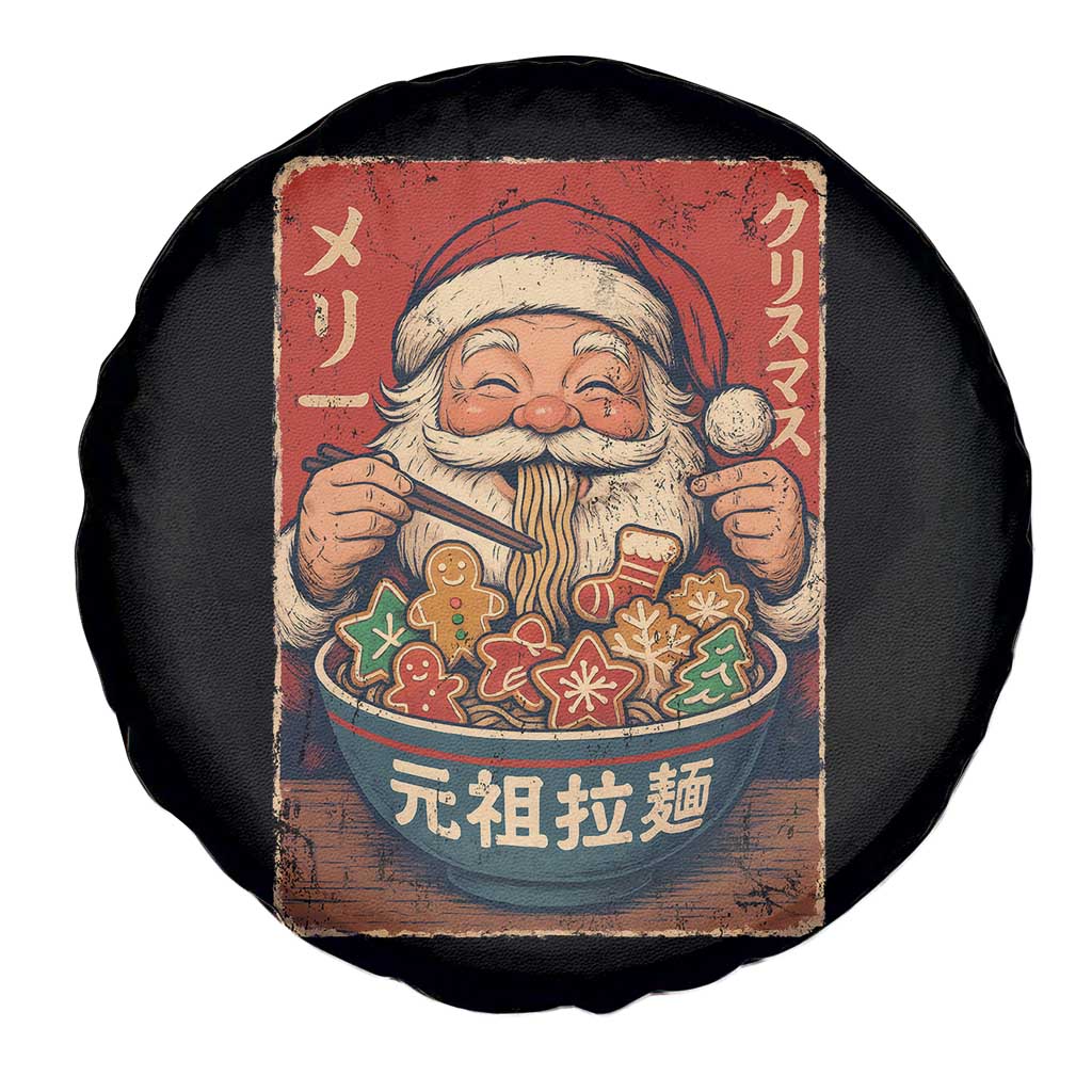 Santa Eating Ramen Noodles Japanese Christmas Spare Tire Cover TS11 Print Your Wear