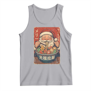 Santa Eating Ramen Noodles Japanese Christmas Tank Top TS11 Athletic Heather Print Your Wear