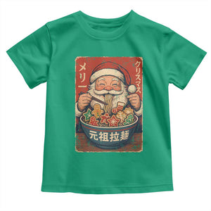 Santa Eating Ramen Noodles Japanese Christmas Toddler T Shirt TS11 Irish Green Print Your Wear