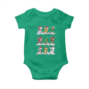 Dabbing Santa Elf Friends Christmas Light Baby Onesie TS11 Irish Green Print Your Wear