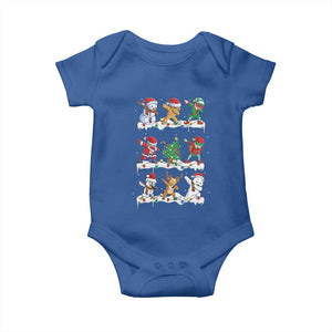 Dabbing Santa Elf Friends Christmas Light Baby Onesie TS11 Royal Blue Print Your Wear