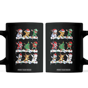 Dabbing Santa Elf Friends Christmas Light Coffee Mug TS11 Black Print Your Wear