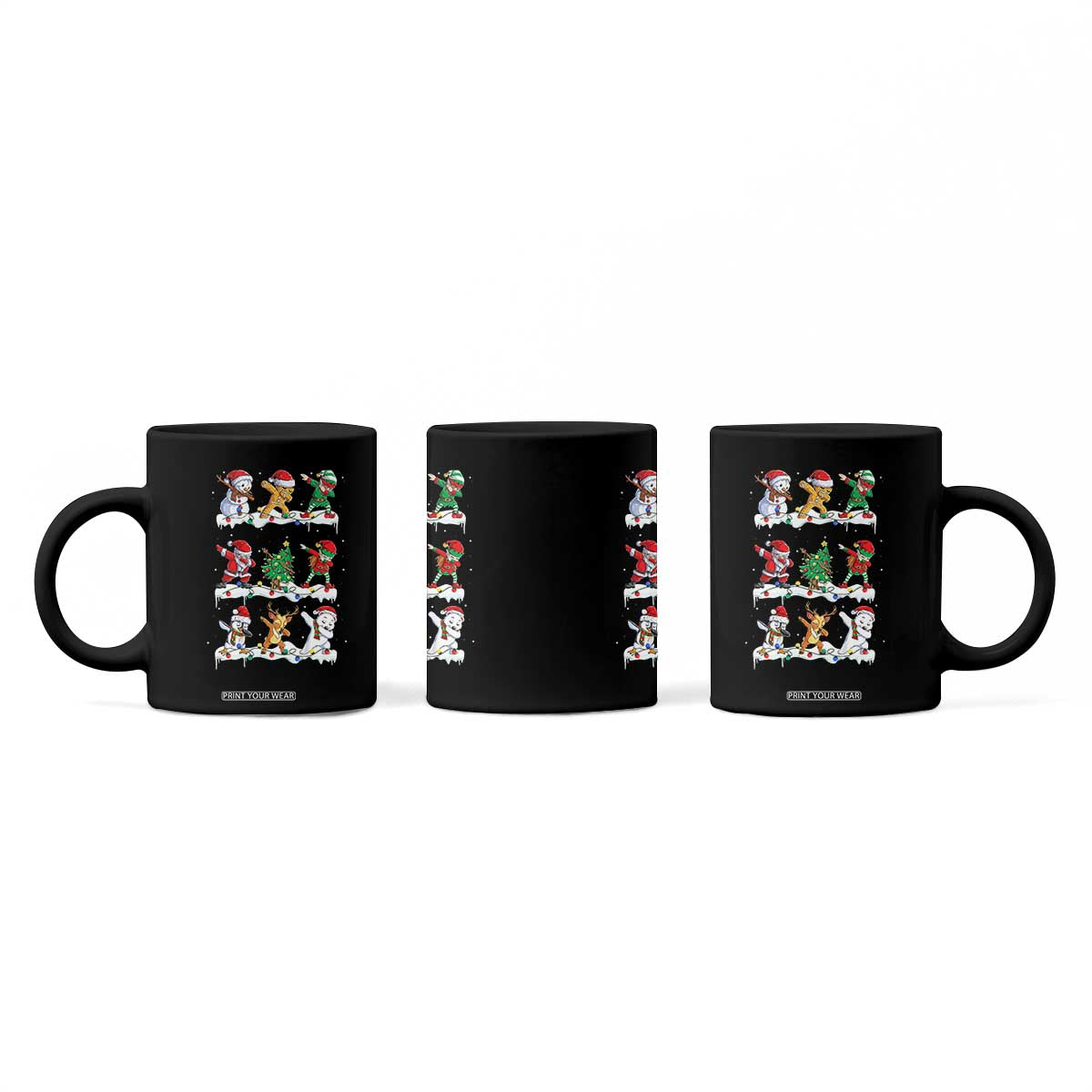 Dabbing Santa Elf Friends Christmas Light Coffee Mug TS11 Print Your Wear
