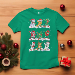 Dabbing Santa Elf Friends Christmas Light T Shirt TS11 Irish Green Print Your Wear