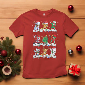 Dabbing Santa Elf Friends Christmas Light T Shirt TS11 Red Print Your Wear