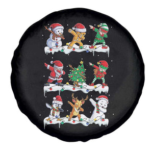 Dabbing Santa Elf Friends Christmas Light Spare Tire Cover TS11 Print Your Wear