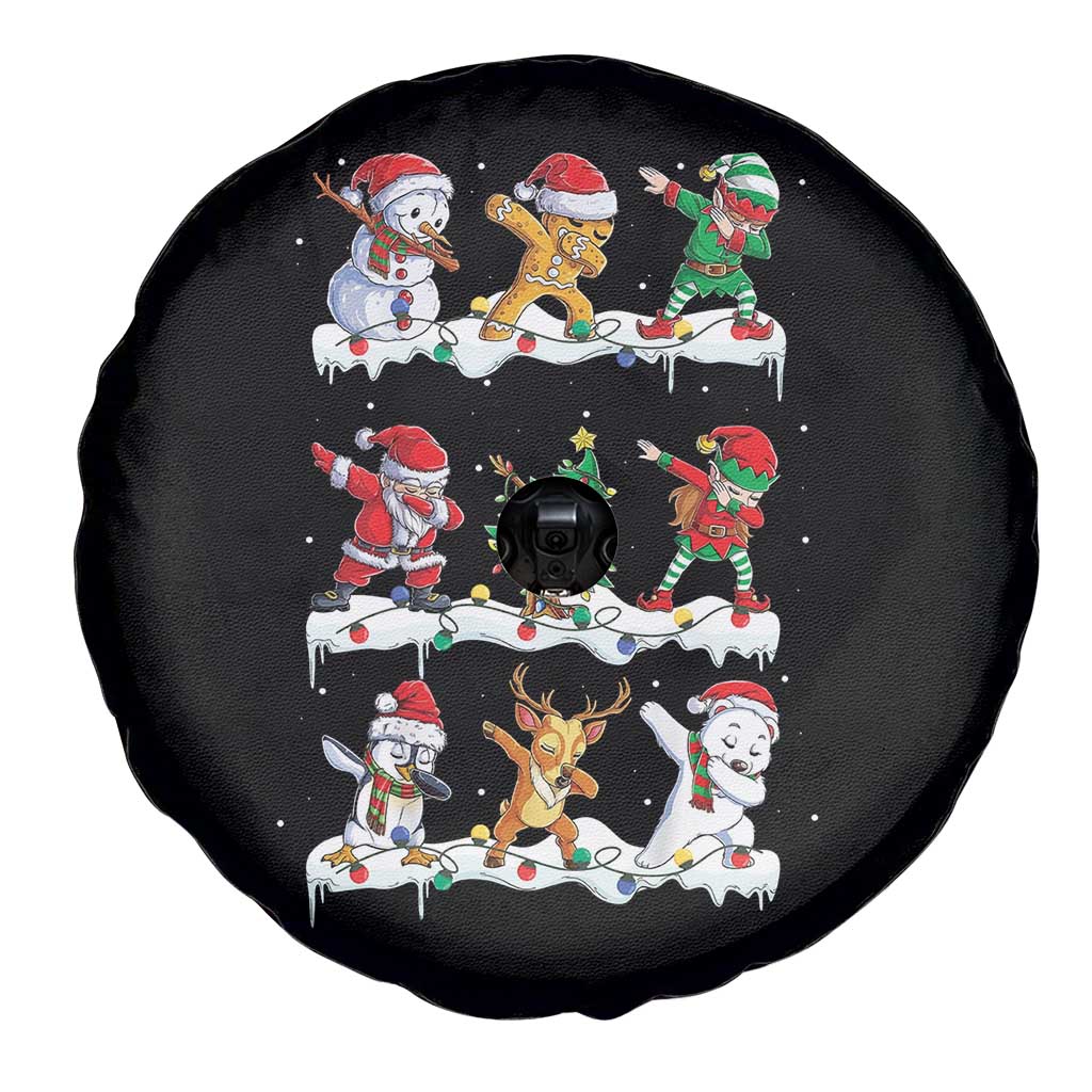 Dabbing Santa Elf Friends Christmas Light Spare Tire Cover TS11 Print Your Wear