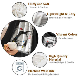 Funny Christmas Japanese Throw Blanket Santa Frog Ukiyoe Art TS11 Print Your Wear