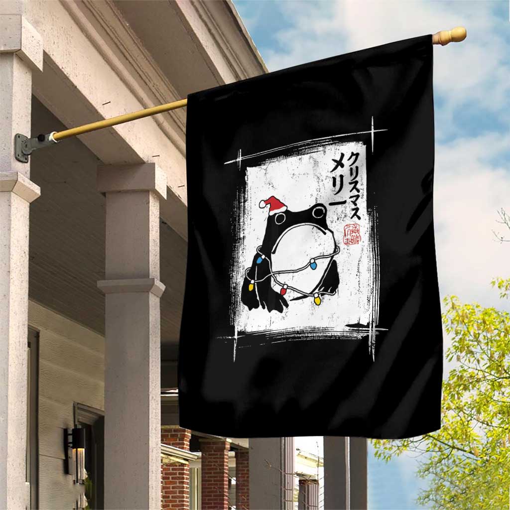 Funny Christmas Japanese Garden Flag Santa Frog Ukiyoe Art TS11 Print Your Wear