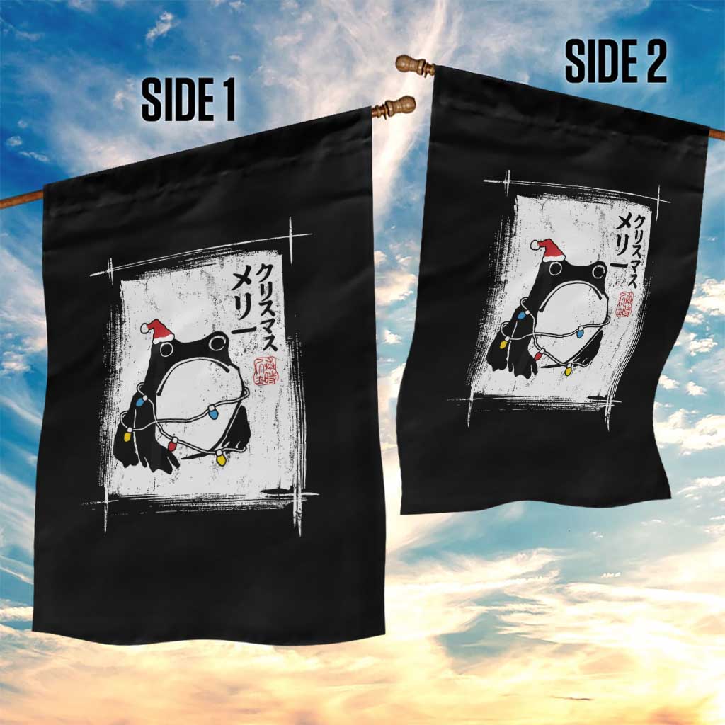 Funny Christmas Japanese Garden Flag Santa Frog Ukiyoe Art TS11 Print Your Wear