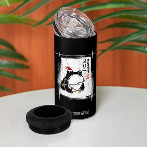 Funny Christmas Japanese 4 in 1 Can Cooler Tumbler Santa Frog Ukiyoe Art TS11 Print Your Wear
