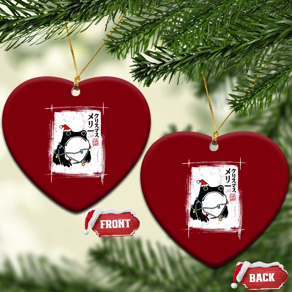 Funny Christmas Japanese Ceramic Ornament Santa Frog Ukiyoe Art TS11 Print Your Wear