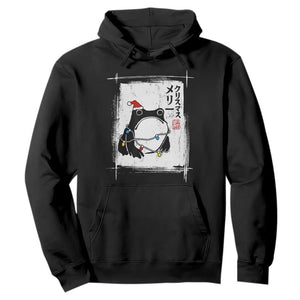 Funny Christmas Japanese Hoodie Santa Frog Ukiyoe Art TS11 Black Print Your Wear