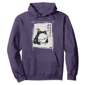 Funny Christmas Japanese Hoodie Santa Frog Ukiyoe Art TS11 Purple Print Your Wear