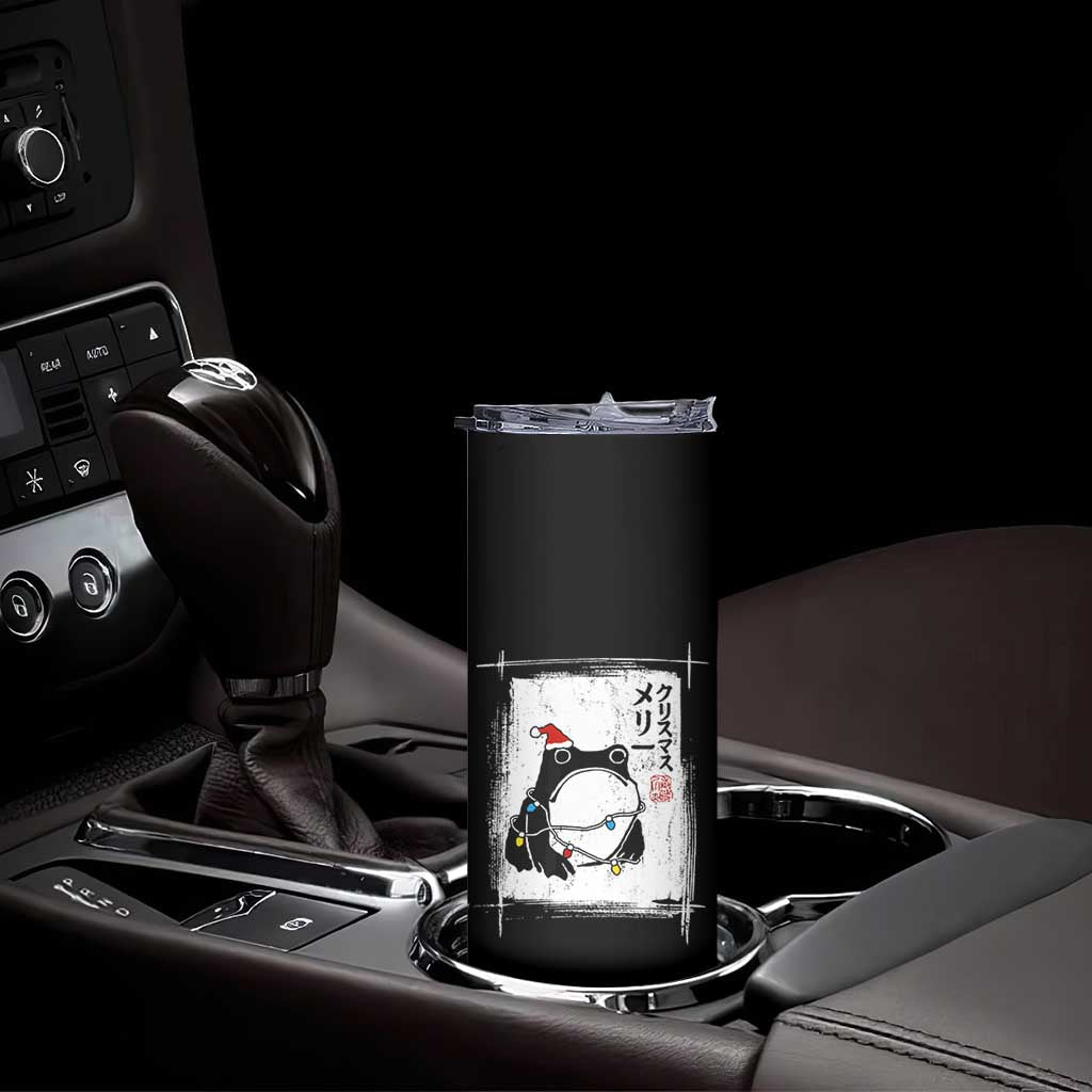 Funny Christmas Japanese Skinny Tumbler Santa Frog Ukiyoe Art TS11 Print Your Wear