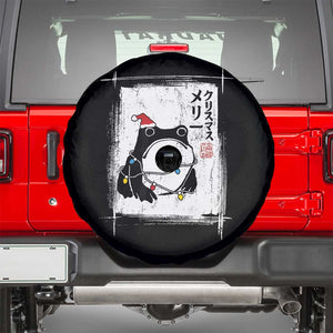 Funny Christmas Japanese Spare Tire Cover Santa Frog Ukiyoe Art TS11 Black Print Your Wear