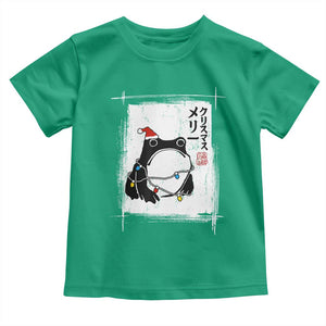 Funny Christmas Japanese Toddler T Shirt Santa Frog Ukiyoe Art TS11 Irish Green Print Your Wear