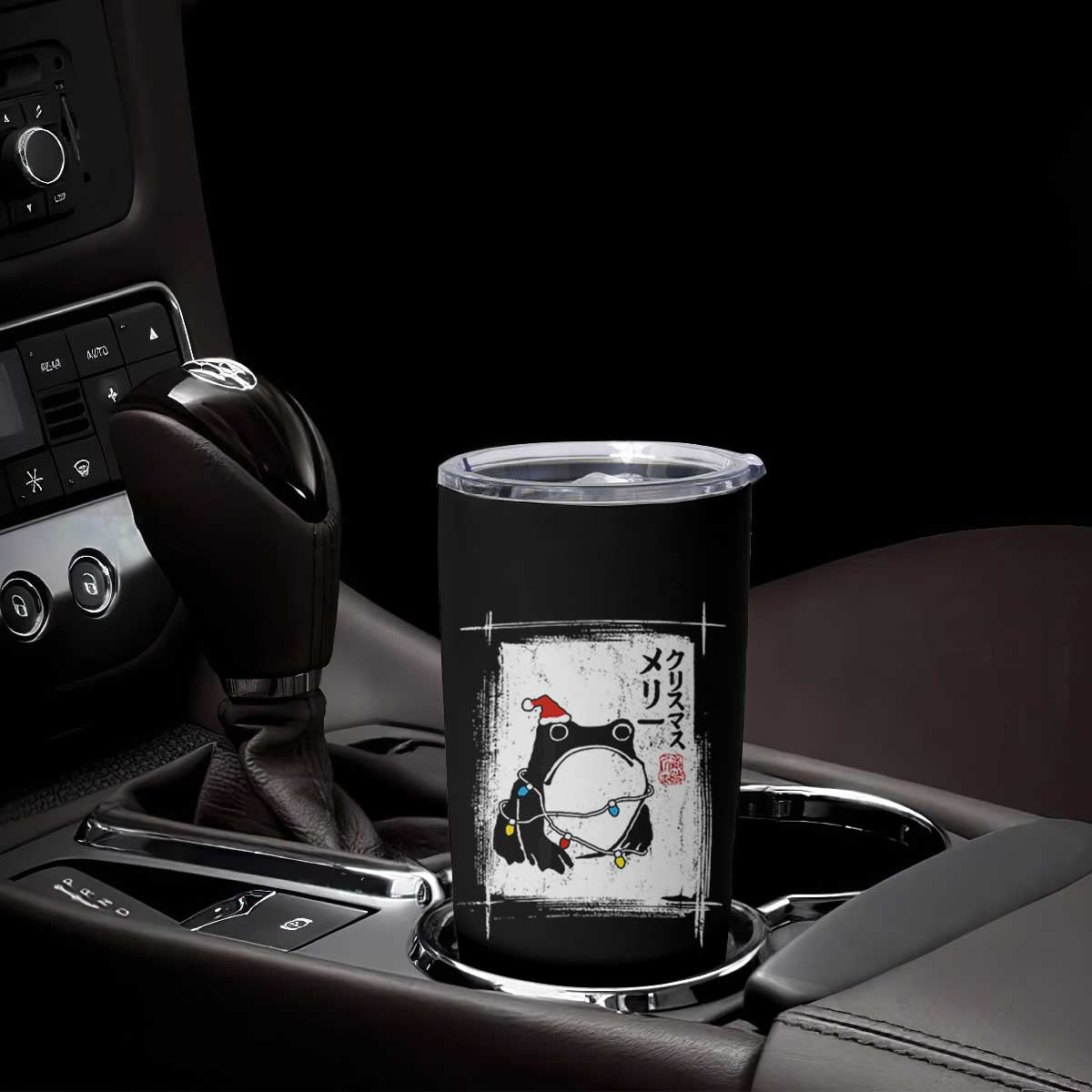 Funny Christmas Japanese Tumbler Cup Santa Frog Ukiyoe Art TS11 Print Your Wear