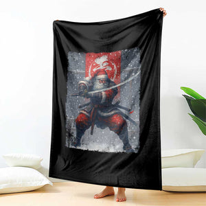 Christmas Samurai Santa Throw Blanket Japanese Xmas Warrior Sword Katana TS11 Print Your Wear