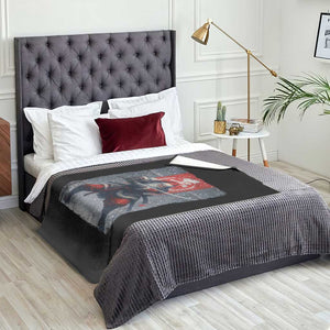 Christmas Samurai Santa Throw Blanket Japanese Xmas Warrior Sword Katana TS11 Print Your Wear