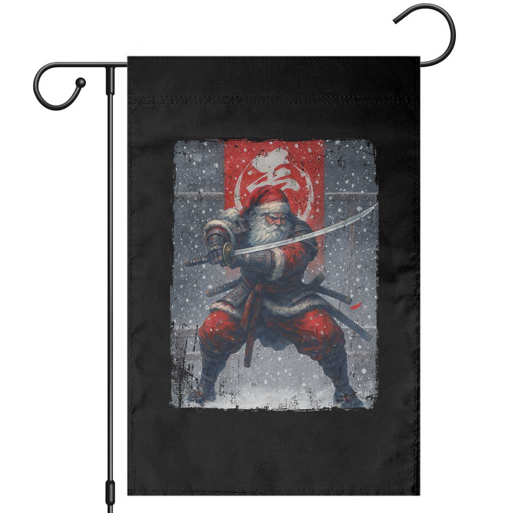 Christmas Samurai Santa Garden Flag Japanese Xmas Warrior Sword Katana TS11 Black Print Your Wear