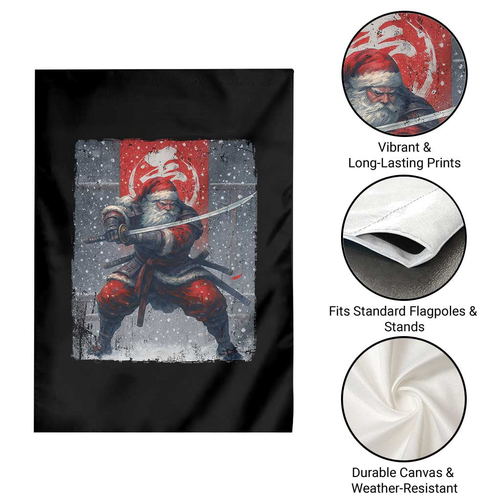 Christmas Samurai Santa Garden Flag Japanese Xmas Warrior Sword Katana TS11 Print Your Wear