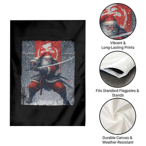 Christmas Samurai Santa Garden Flag Japanese Xmas Warrior Sword Katana TS11 Print Your Wear