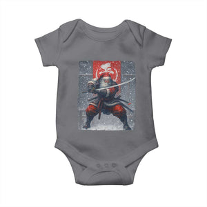Christmas Samurai Santa Baby Onesie Japanese Xmas Warrior Sword Katana TS11 Charcoal Print Your Wear
