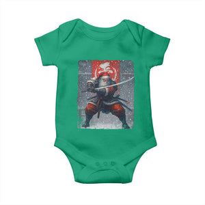 Christmas Samurai Santa Baby Onesie Japanese Xmas Warrior Sword Katana TS11 Irish Green Print Your Wear