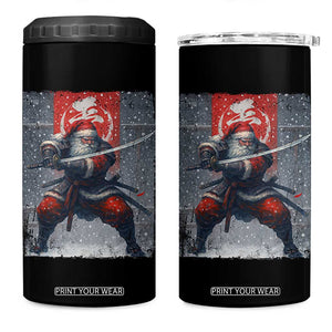 Christmas Samurai Santa 4 in 1 Can Cooler Tumbler Japanese Xmas Warrior Sword Katana TS11 One Size: 16 oz Black Print Your Wear