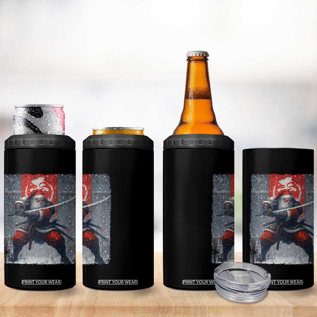 Christmas Samurai Santa 4 in 1 Can Cooler Tumbler Japanese Xmas Warrior Sword Katana TS11 Print Your Wear