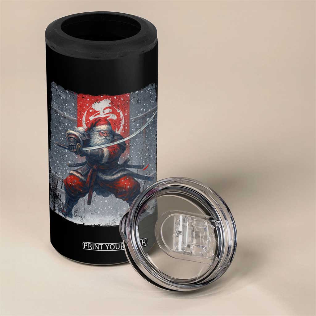 Christmas Samurai Santa 4 in 1 Can Cooler Tumbler Japanese Xmas Warrior Sword Katana TS11 Print Your Wear
