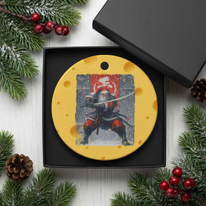 Christmas Samurai Santa Ceramic Ornament Japanese Xmas Warrior Sword Katana TS11 1pc Yellow Cheese Print Your Wear