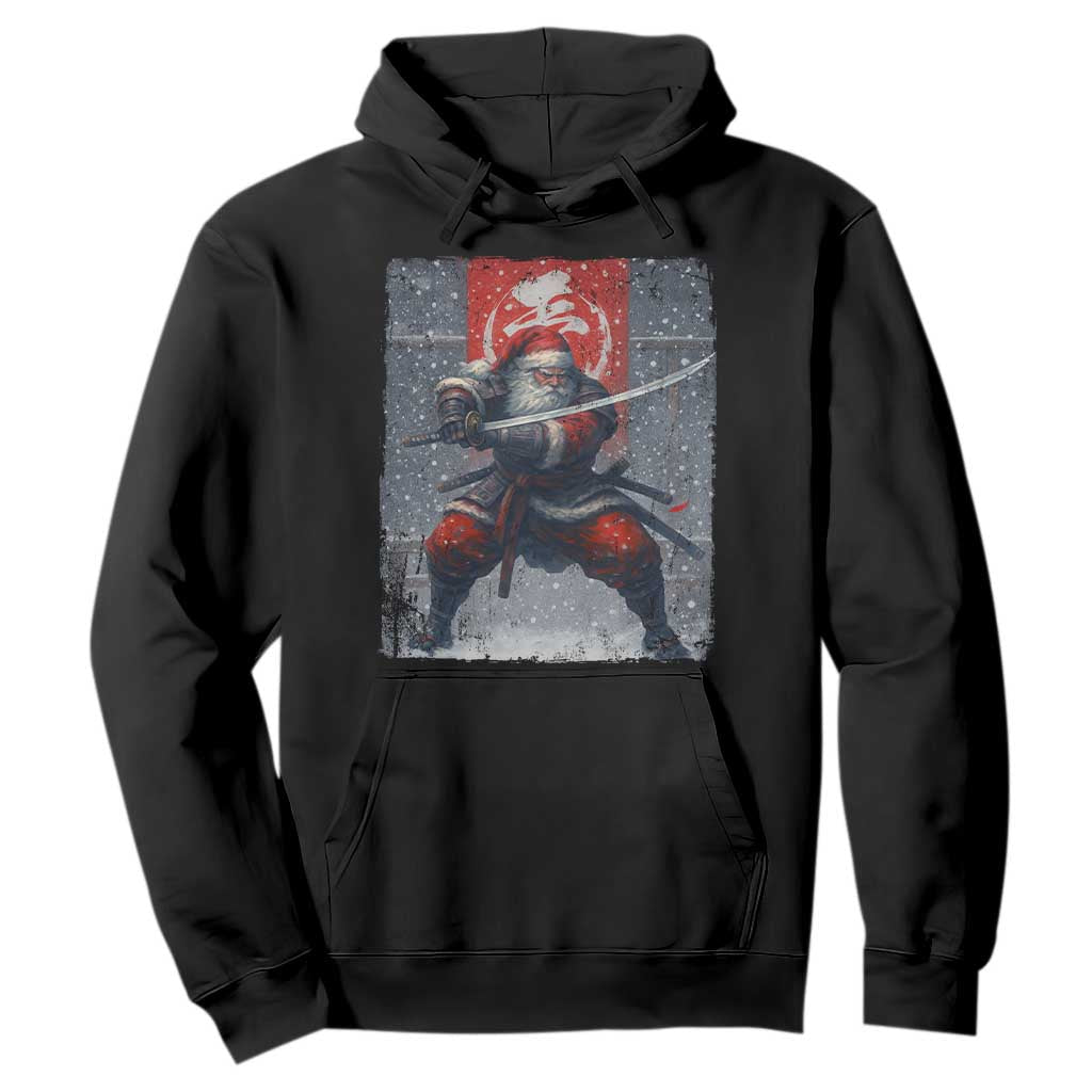 Christmas Samurai Santa Hoodie Japanese Xmas Warrior Sword Katana TS11 Black Print Your Wear