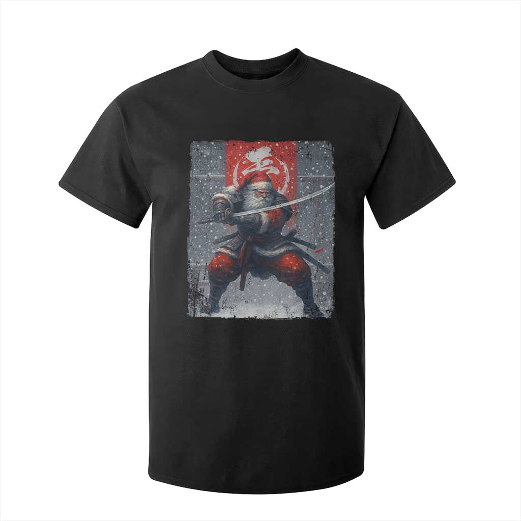 Christmas Samurai Santa T Shirt For Kid Japanese Xmas Warrior Sword Katana TS11 Black Print Your Wear