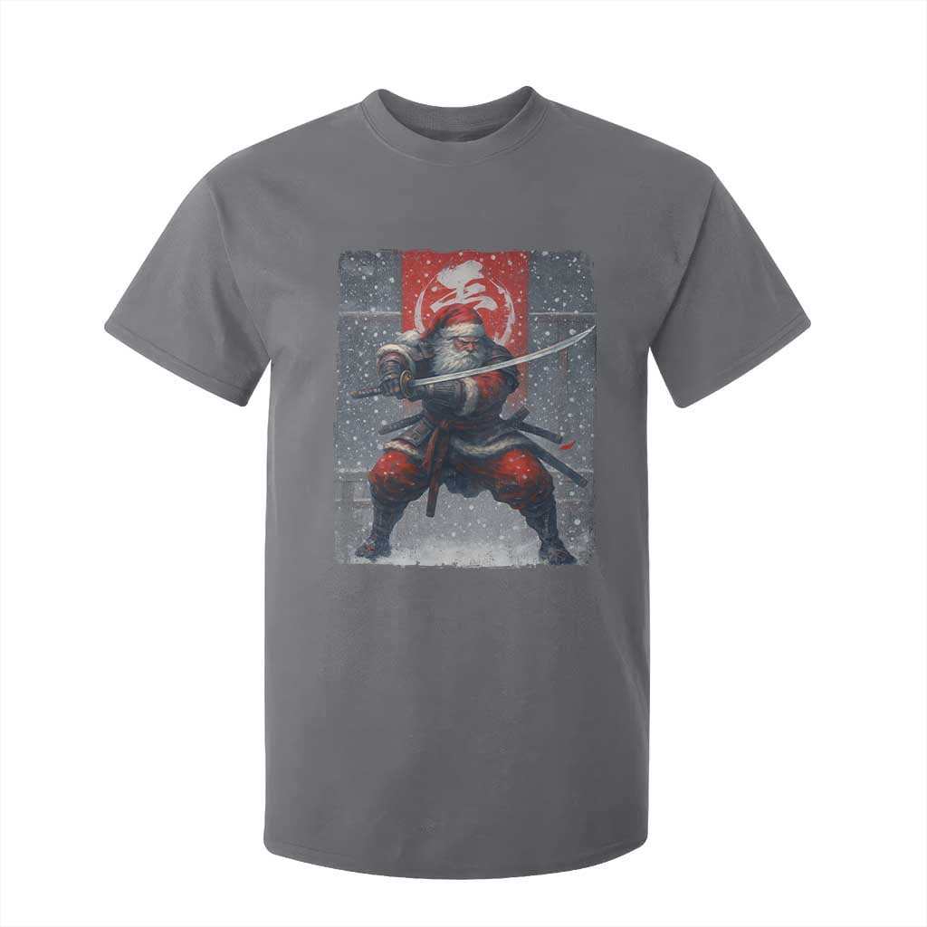 Christmas Samurai Santa T Shirt For Kid Japanese Xmas Warrior Sword Katana TS11 Charcoal Print Your Wear
