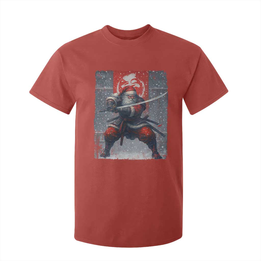 Christmas Samurai Santa T Shirt For Kid Japanese Xmas Warrior Sword Katana TS11 Red Print Your Wear