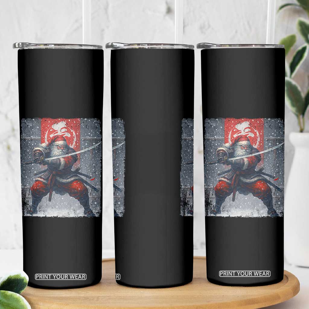 Christmas Samurai Santa Skinny Tumbler Japanese Xmas Warrior Sword Katana TS11 Print Your Wear