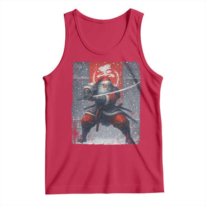 Christmas Samurai Santa Tank Top Japanese Xmas Warrior Sword Katana TS11 Red Print Your Wear