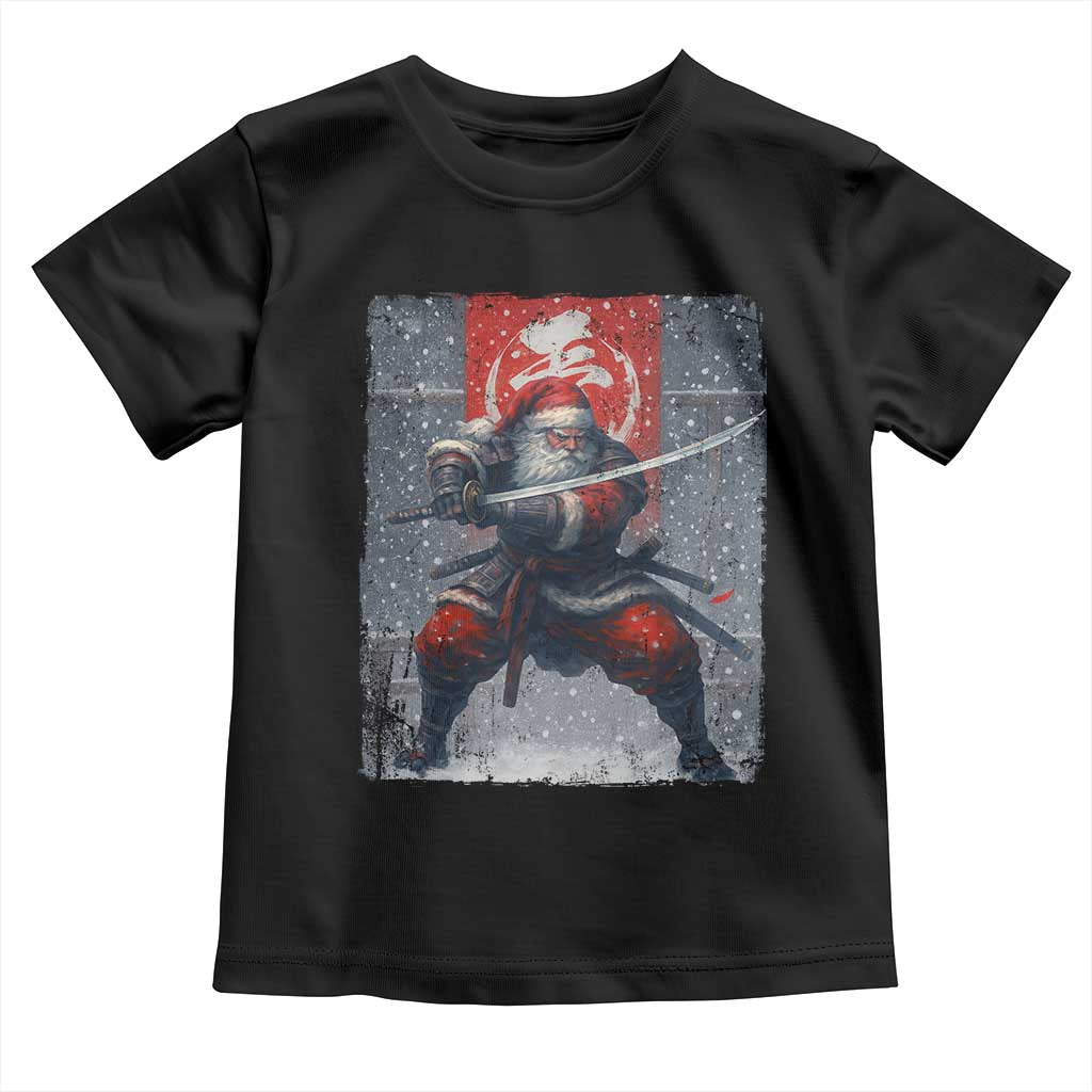 Christmas Samurai Santa Toddler T Shirt Japanese Xmas Warrior Sword Katana TS11 Black Print Your Wear