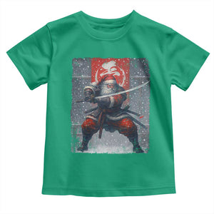 Christmas Samurai Santa Toddler T Shirt Japanese Xmas Warrior Sword Katana TS11 Irish Green Print Your Wear