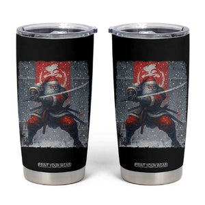 Christmas Samurai Santa Tumbler Cup Japanese Xmas Warrior Sword Katana TS11 Black Print Your Wear