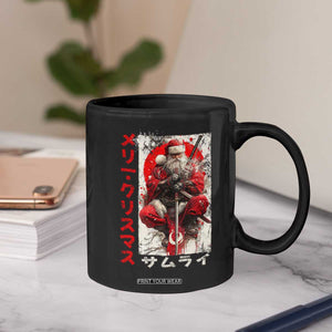 Christmas Samurai Santa Coffee Mug Japanese Xmas Warrior Ukiyo-e Art TS11 Print Your Wear