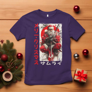Christmas Samurai Santa T Shirt Japanese Xmas Warrior Ukiyo-e Art TS11 Purple Print Your Wear