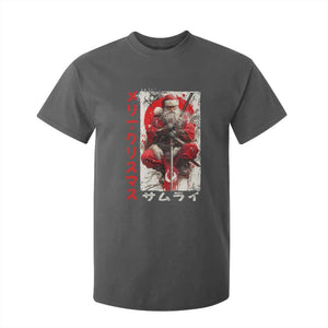 Christmas Samurai Santa T Shirt For Kid Japanese Xmas Warrior Ukiyo-e Art TS11 Dark Heather Print Your Wear