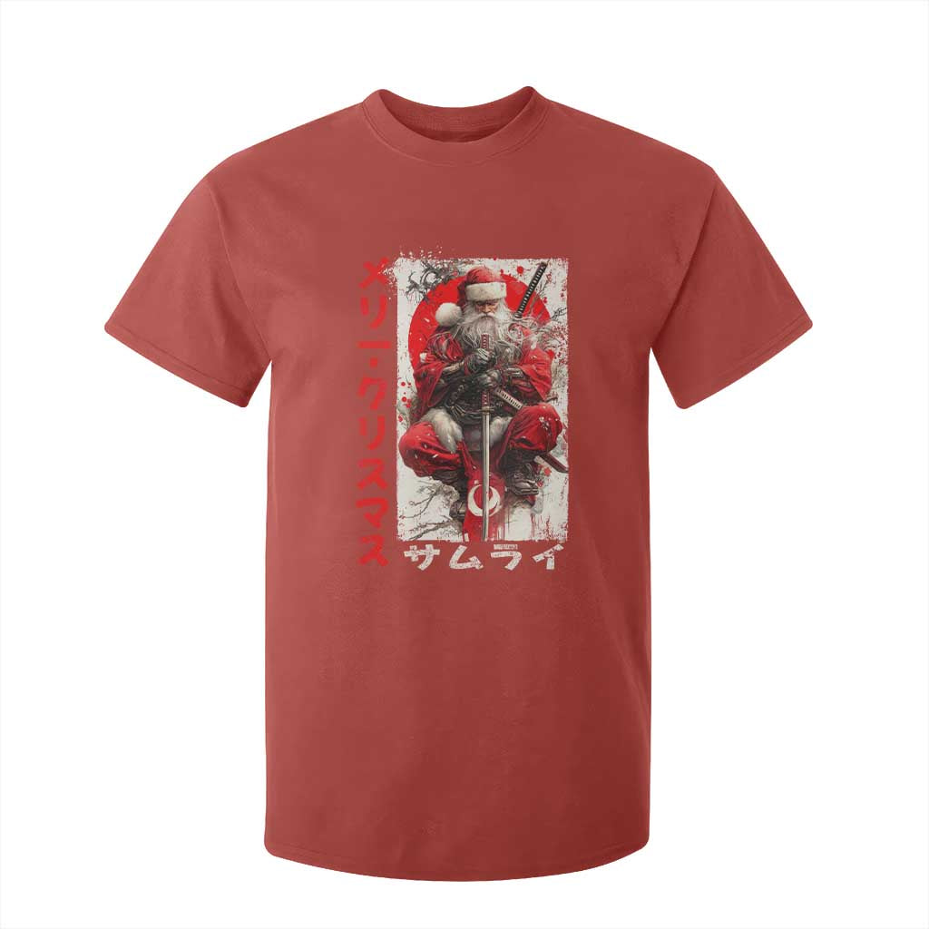 Christmas Samurai Santa T Shirt For Kid Japanese Xmas Warrior Ukiyo-e Art TS11 Red Print Your Wear